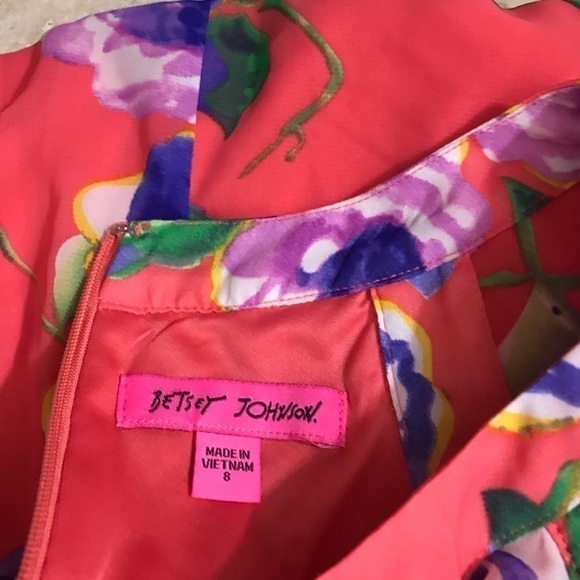 Betsey Johnson Swing Floral Lined Dress 8 - Picture 5 of 9